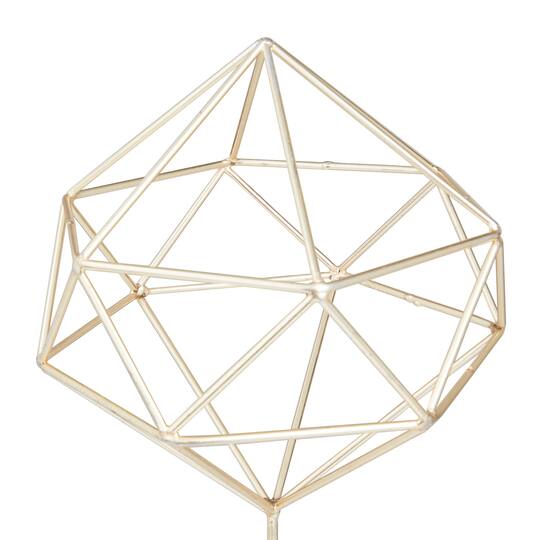 CosmoLiving by Cosmopolitan Gold Marble Contemporary Sculpture